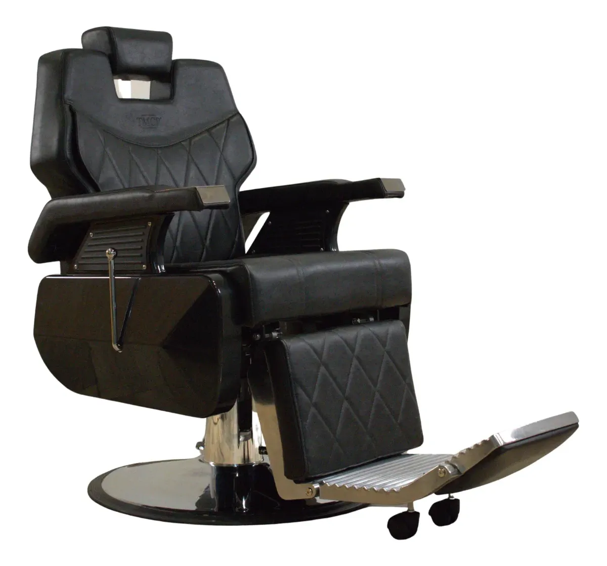 Sillón Barbero Plata con Negro